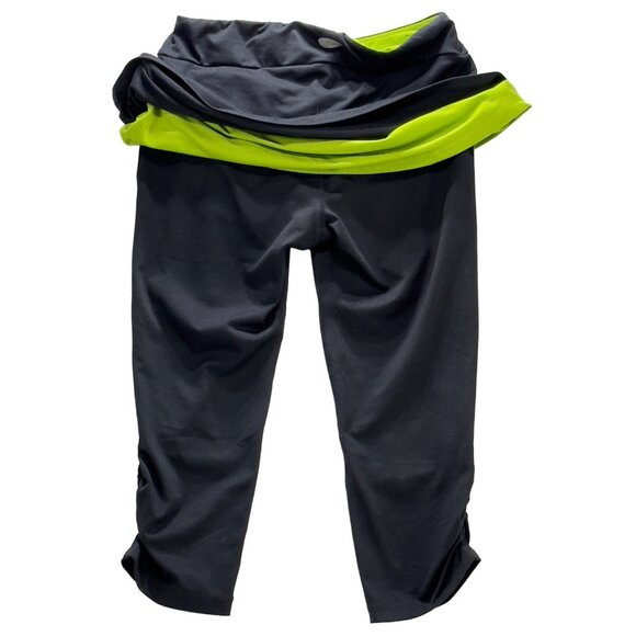 ALEX + ABBY Women's Modest Activewear Black & Green Skirt Over Leggings Size S - Picture 3 of 8